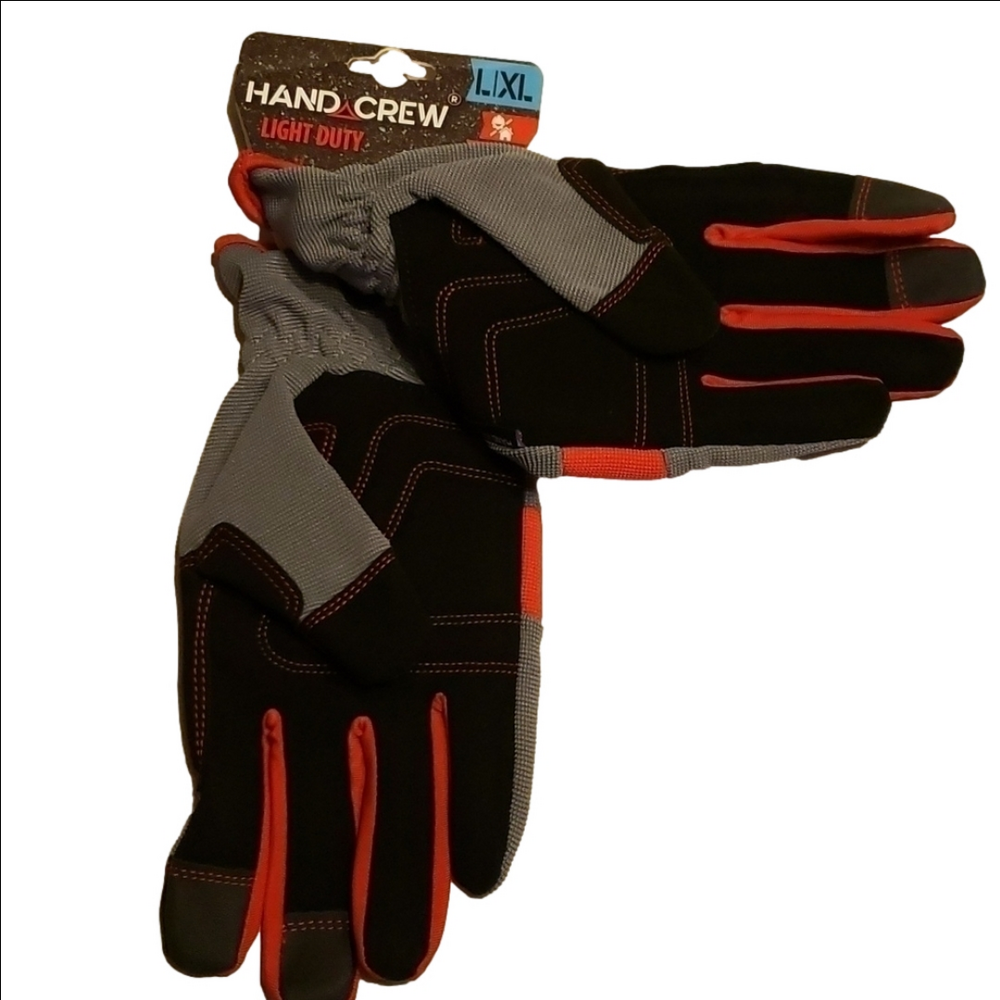 UNISEX Work Gloves Synthetic Leather Hand Crew Light Duty Multi Purpose Gloves